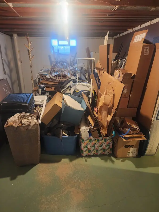 Roll-off dumpster container at job site for 15 Yard Dumpster Rental in Steger